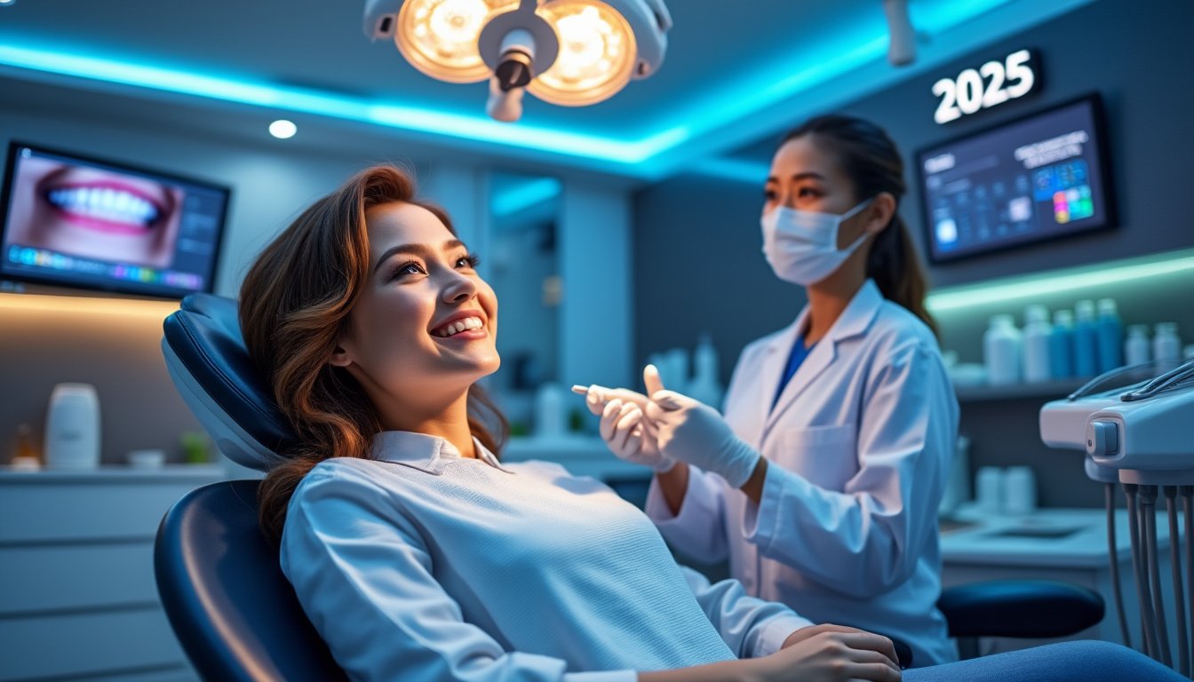 découvrez le prix moyen d’un blanchiment des dents chez le dentiste en 2025, les facteurs qui influencent le coût et les conseils pour bien choisir votre traitement d’éclaircissement dentaire.